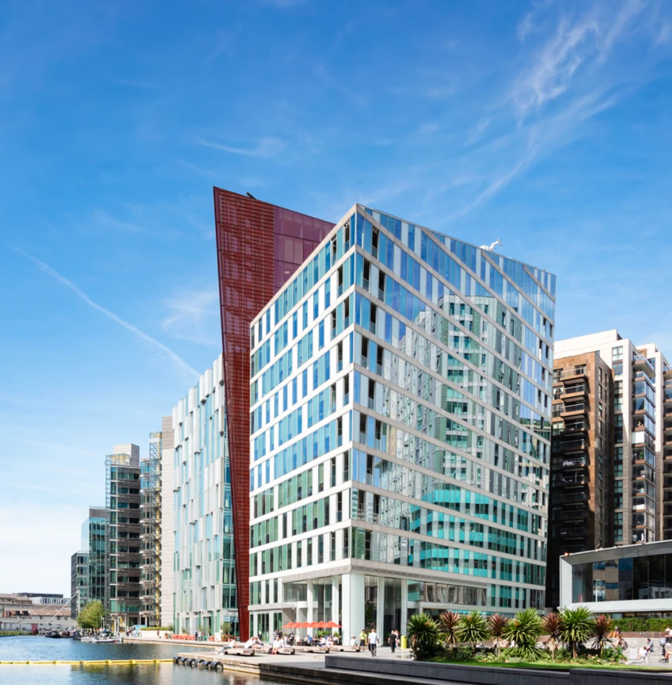 Modern office buildings in London